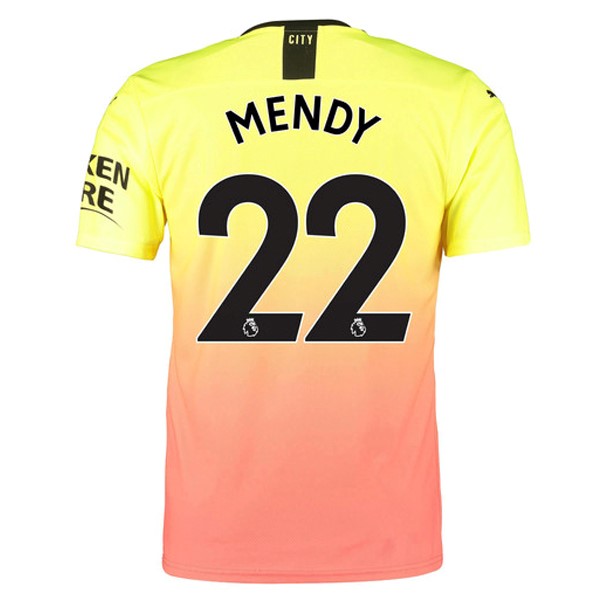 Maillot Football Manchester City NO.22 Mendy Third 2019-20 Orange